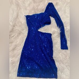 Windsor Blue Sequin Dress XS